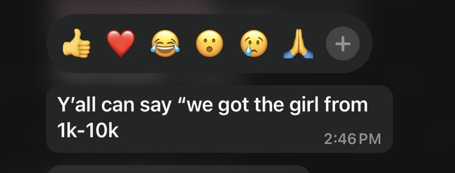 We got the girl from 1k-10k